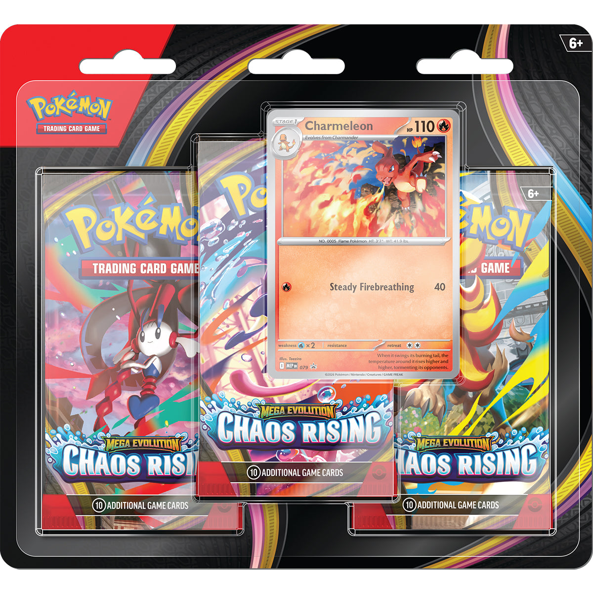 Mega Evolution: Chaos Rising 3-Pack Blister
