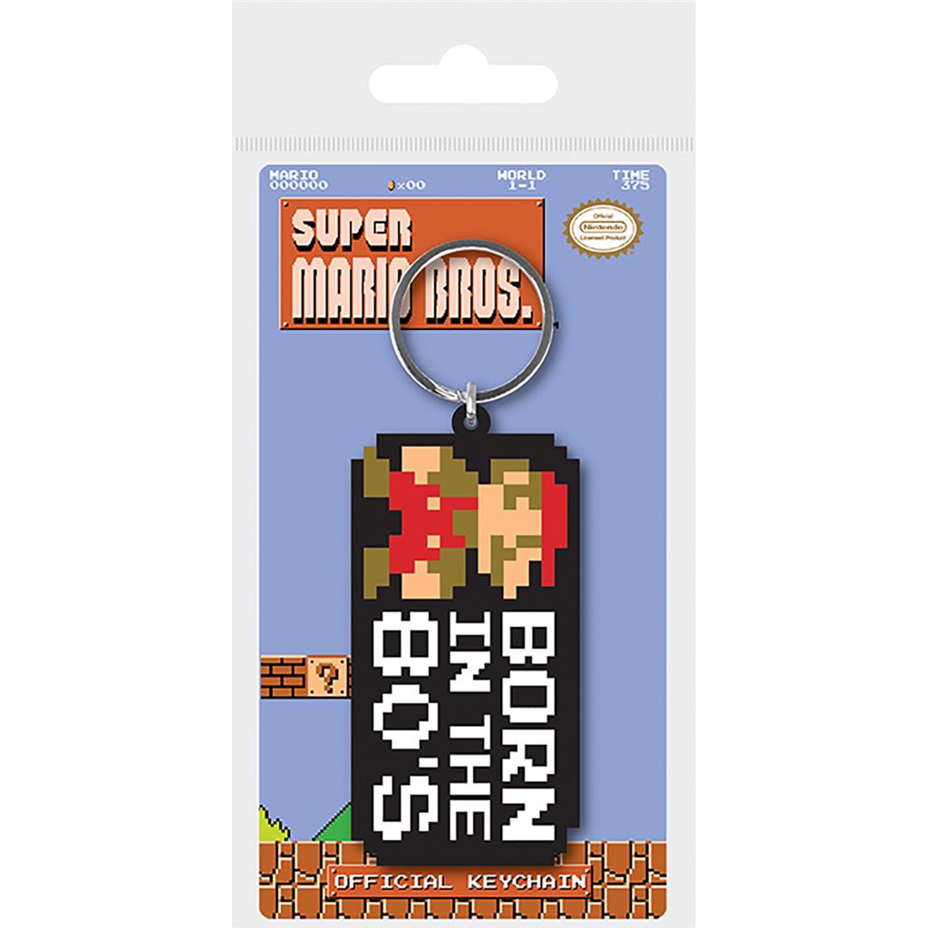 Super Mario Born in the 80's keychain