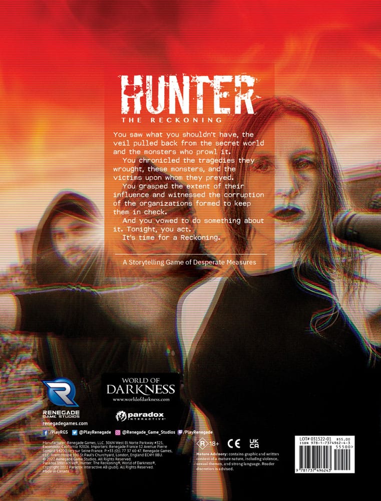 Hunter: The Reckoning 5th Edition Core Rulebook