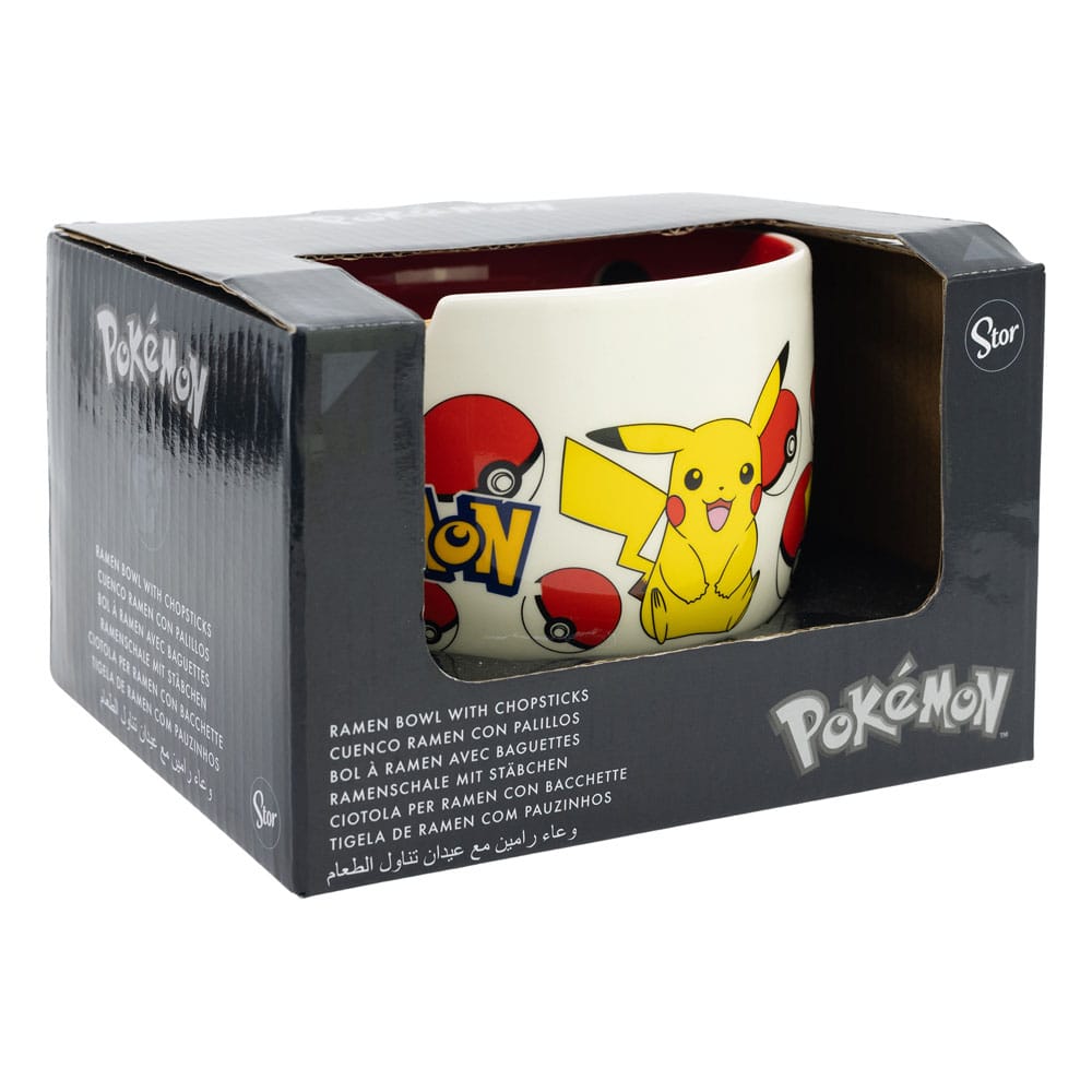 Pokémon Ramen Kulho Syömäpuikoilla Pikachu 500 ml