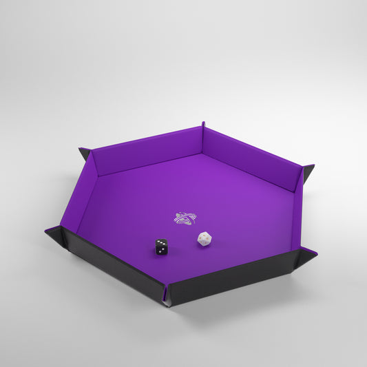 Magnetic Dice Tray Hexagonal Black/Purple