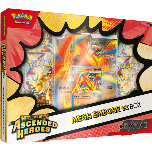 Mega Evolution: Ascended Heroes Mega Emboar ex Box *ENNAKKOTILAUS*